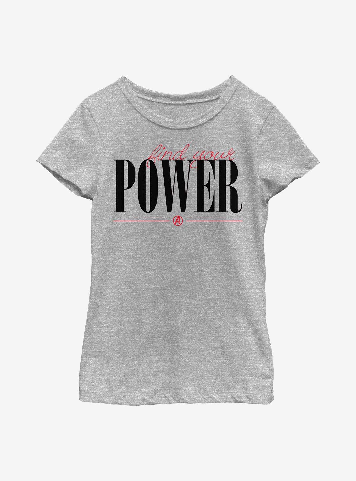 Marvel Avengers Power Script Youth Girls T-Shirt, , hi-res