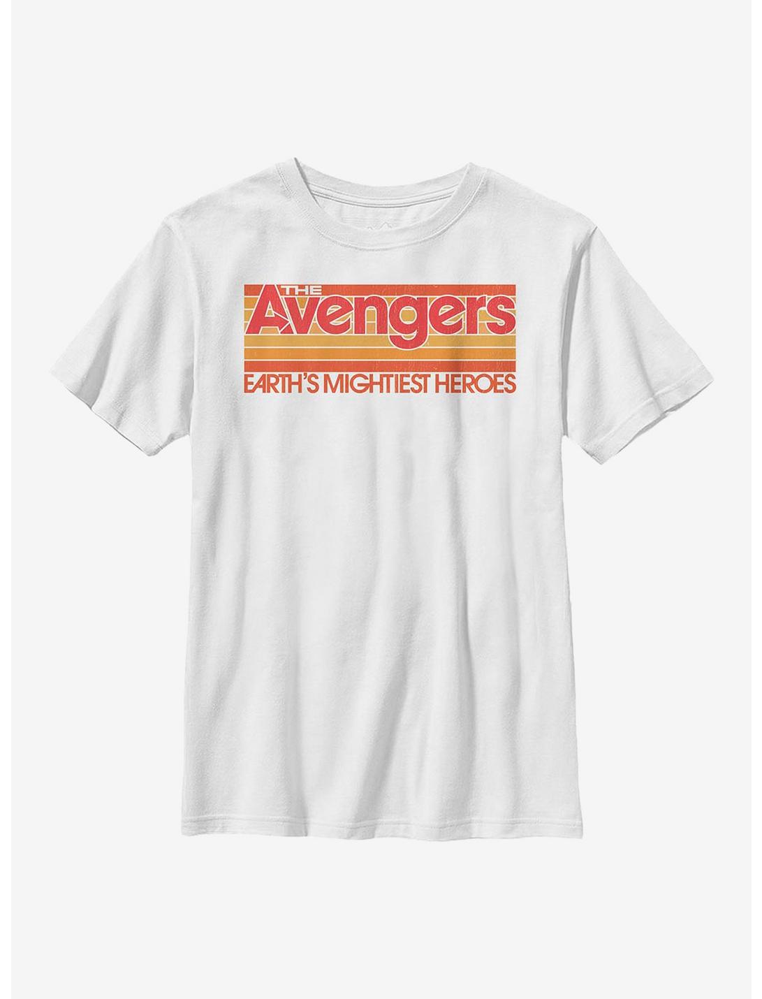 Marvel Avengers Retro Avengers Youth T-Shirt, WHITE, hi-res