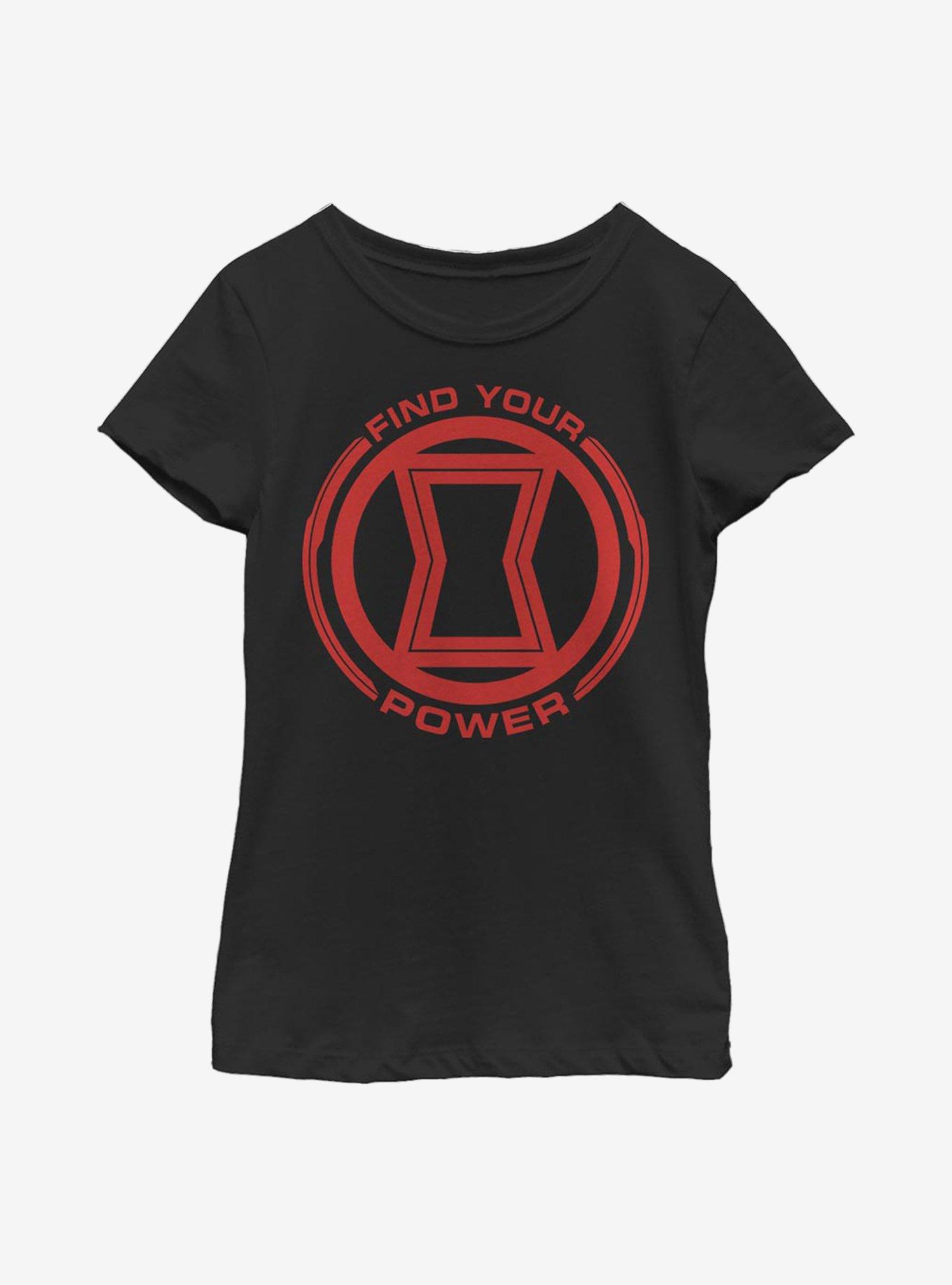 Marvel Black Widow Power Of Black Widow Youth Girls T-Shirt, , hi-res