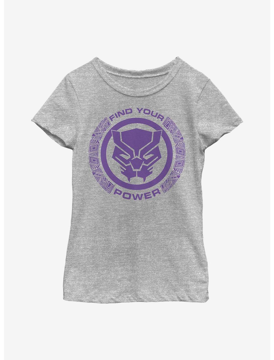 Marvel Black Panther Power Youth Girls T-Shirt, ATH HTR, hi-res