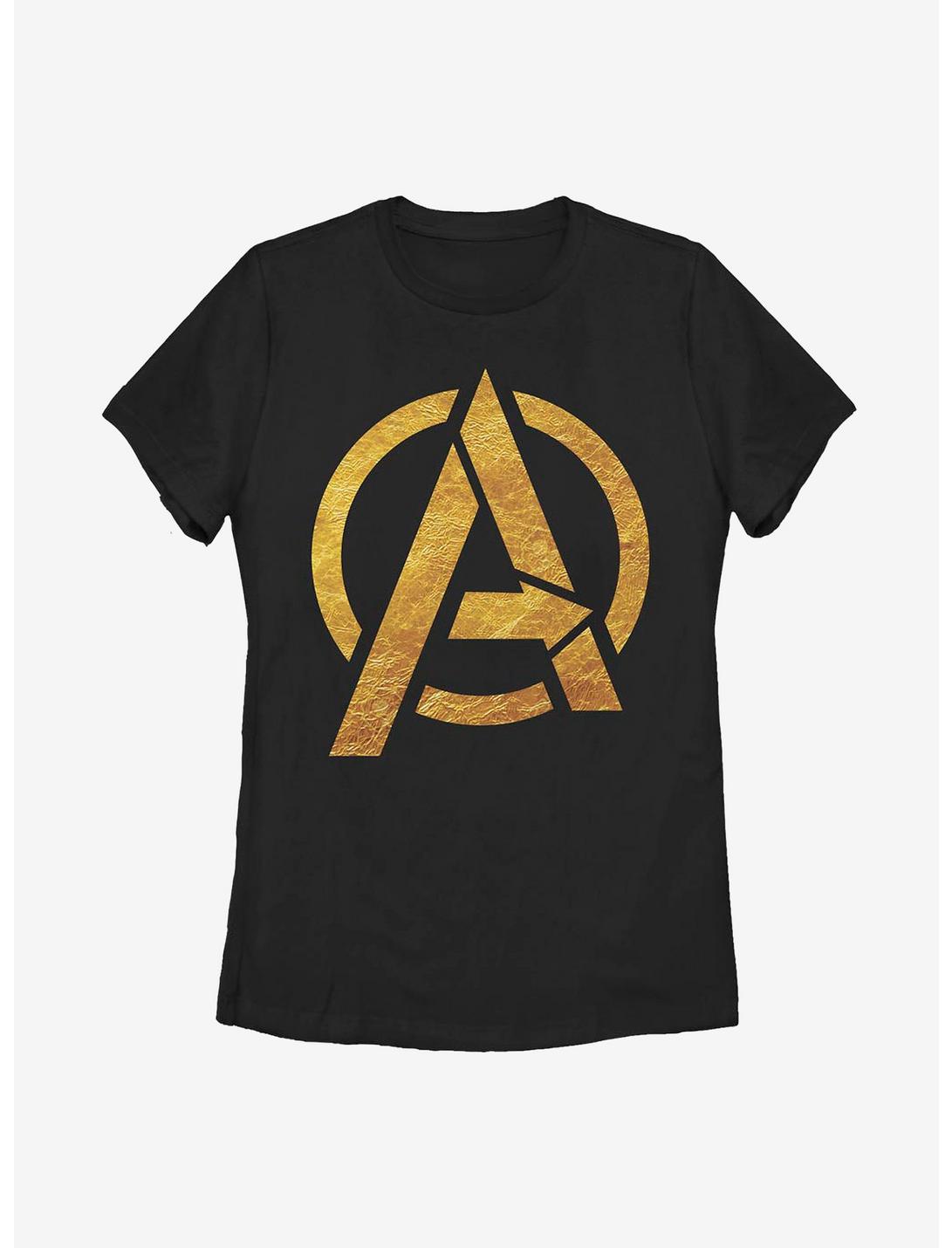 Marvel Avengers Gold Foil Avengers Womens T-Shirt, BLACK, hi-res
