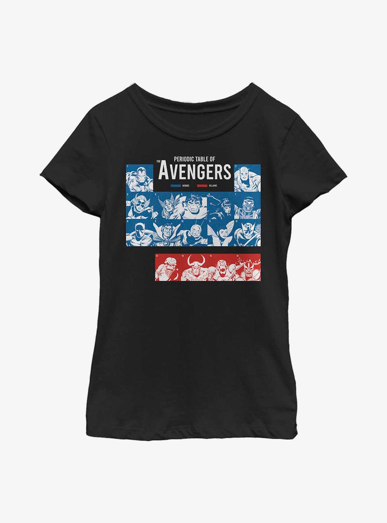 Marvel Avengers Periodic Youth Girls T-Shirt, , hi-res