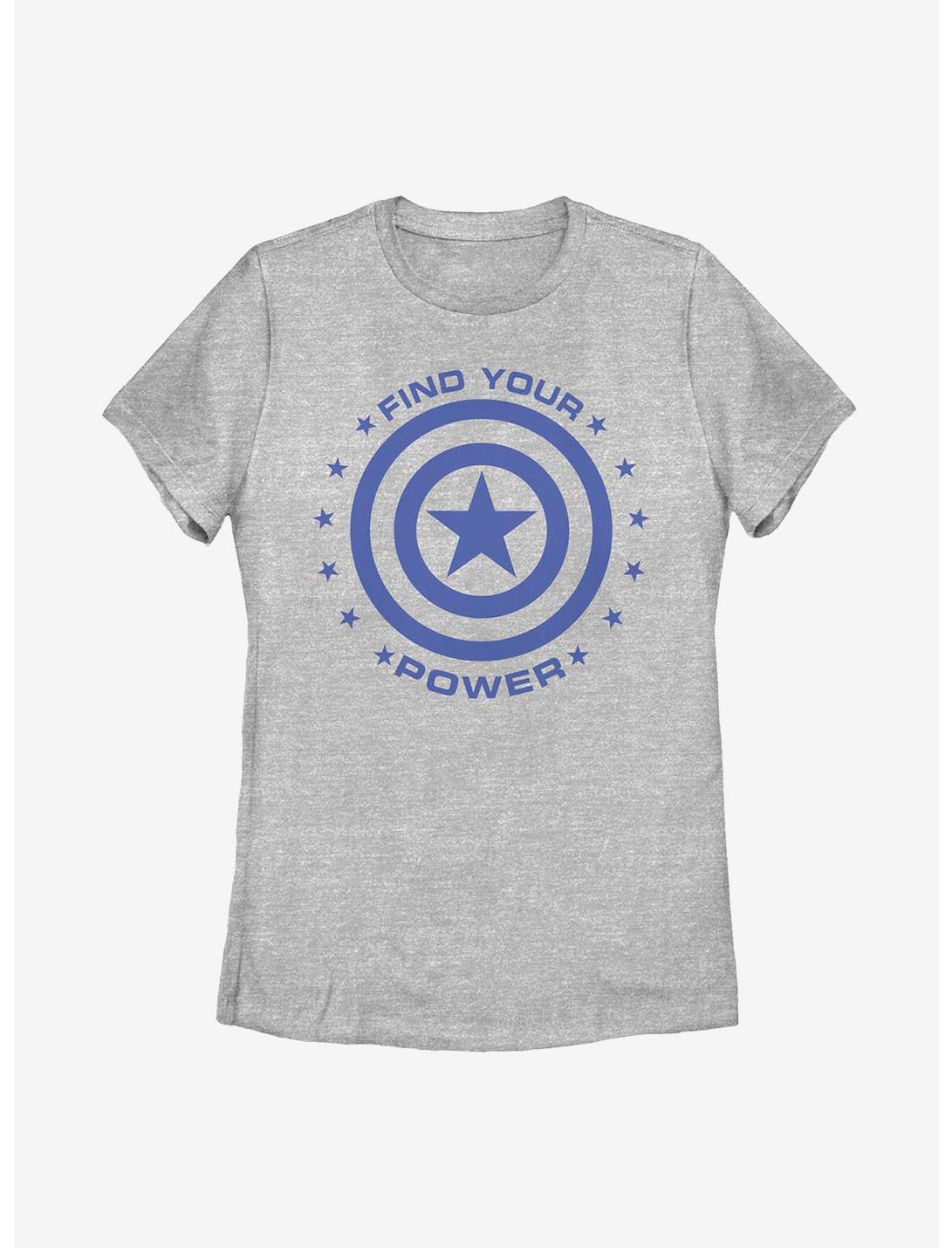 Marvel Captain America Captain Power Womens T-Shirt, ATH HTR, hi-res