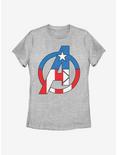 Marvel Captain America Avenger Womens T-Shirt, ATH HTR, hi-res