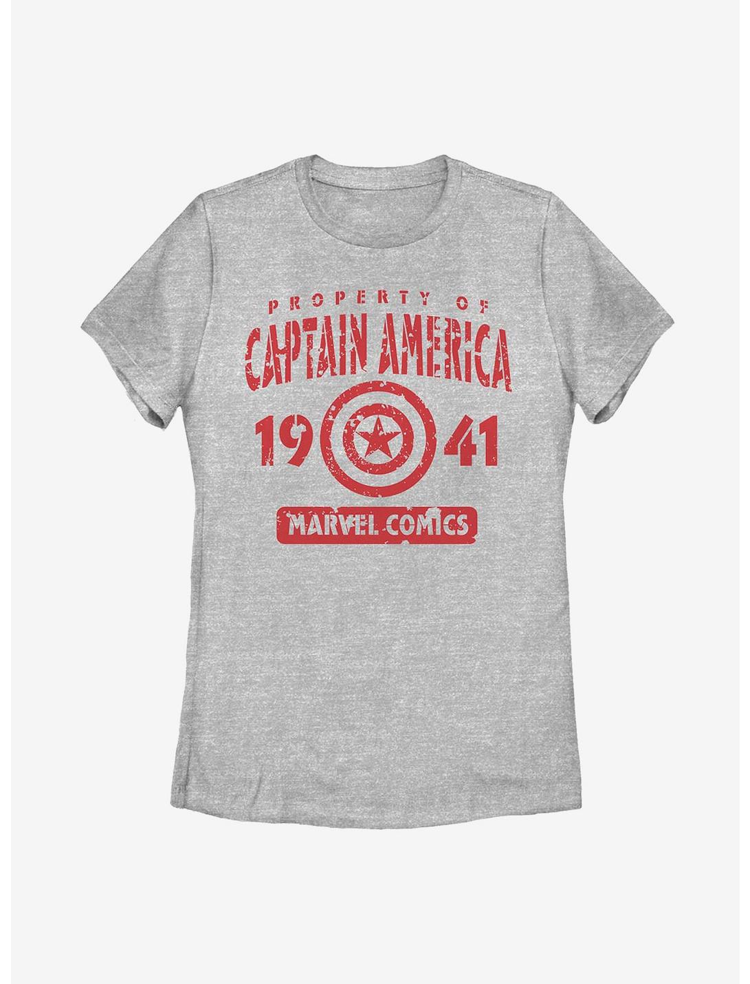 Marvel Captain America Captain's Property Womens T-Shirt, ATH HTR, hi-res