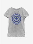 Marvel Captain America Captain Power Youth Girls T-Shirt, ATH HTR, hi-res