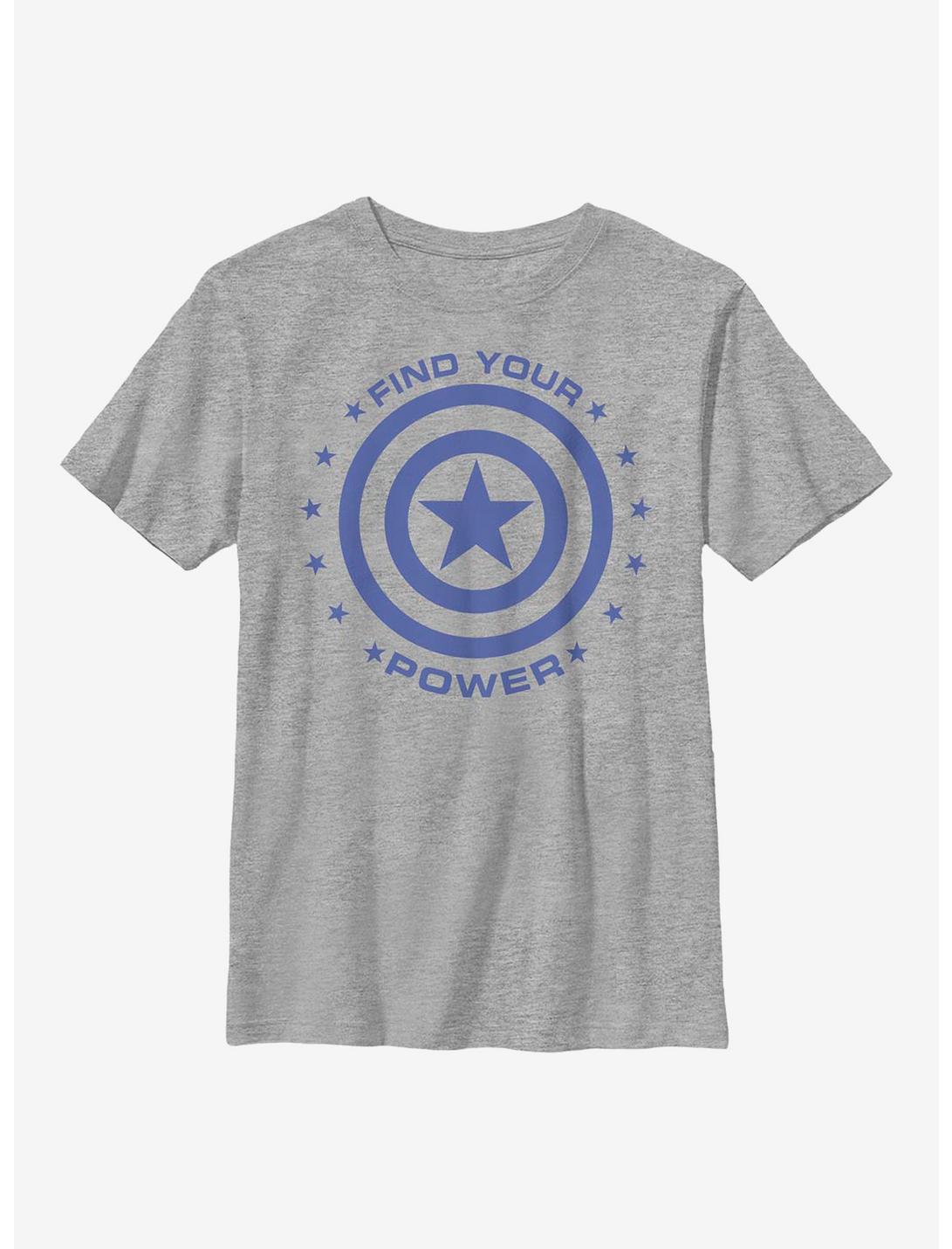 Marvel Captain America Captain Power Youth T-Shirt, ATH HTR, hi-res