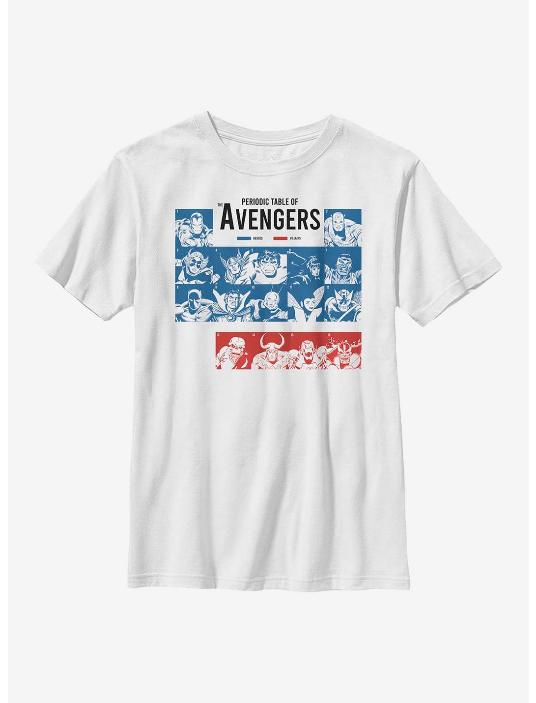 Marvel Avengers Periodic Youth T-Shirt, WHITE, hi-res