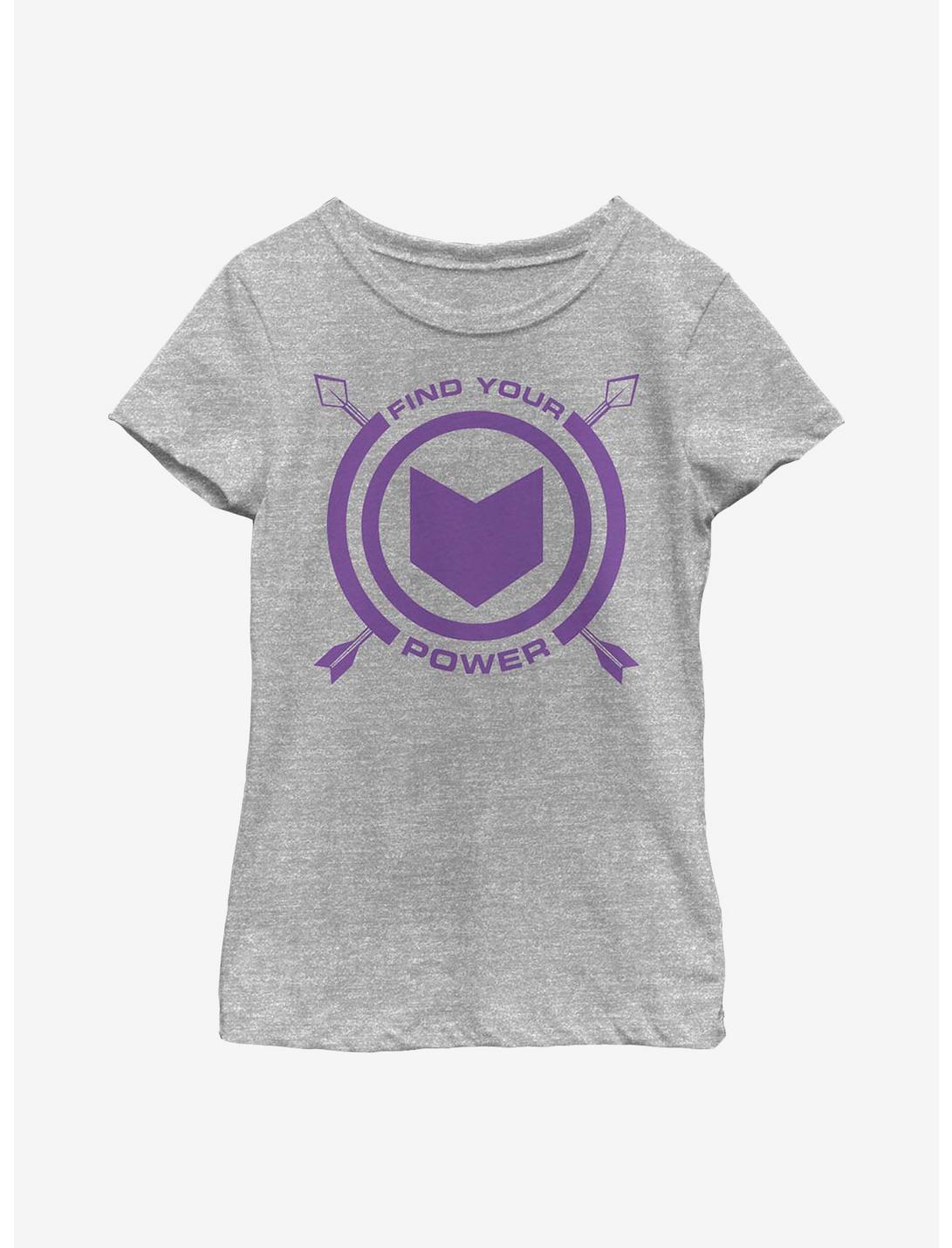 Marvel Hawkeye Power Of Hawkeye Youth Girls T-Shirt, ATH HTR, hi-res