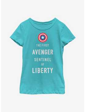 Marvel Captain America Sentinel Liberty Youth Girls T-Shirt, , hi-res
