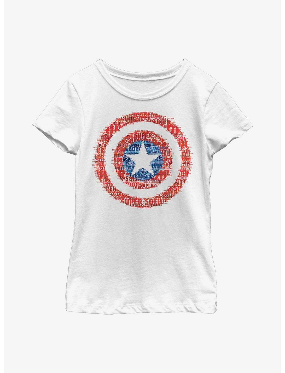 Marvel Captain America Super Soldier Youth Girls T-Shirt, WHITE, hi-res