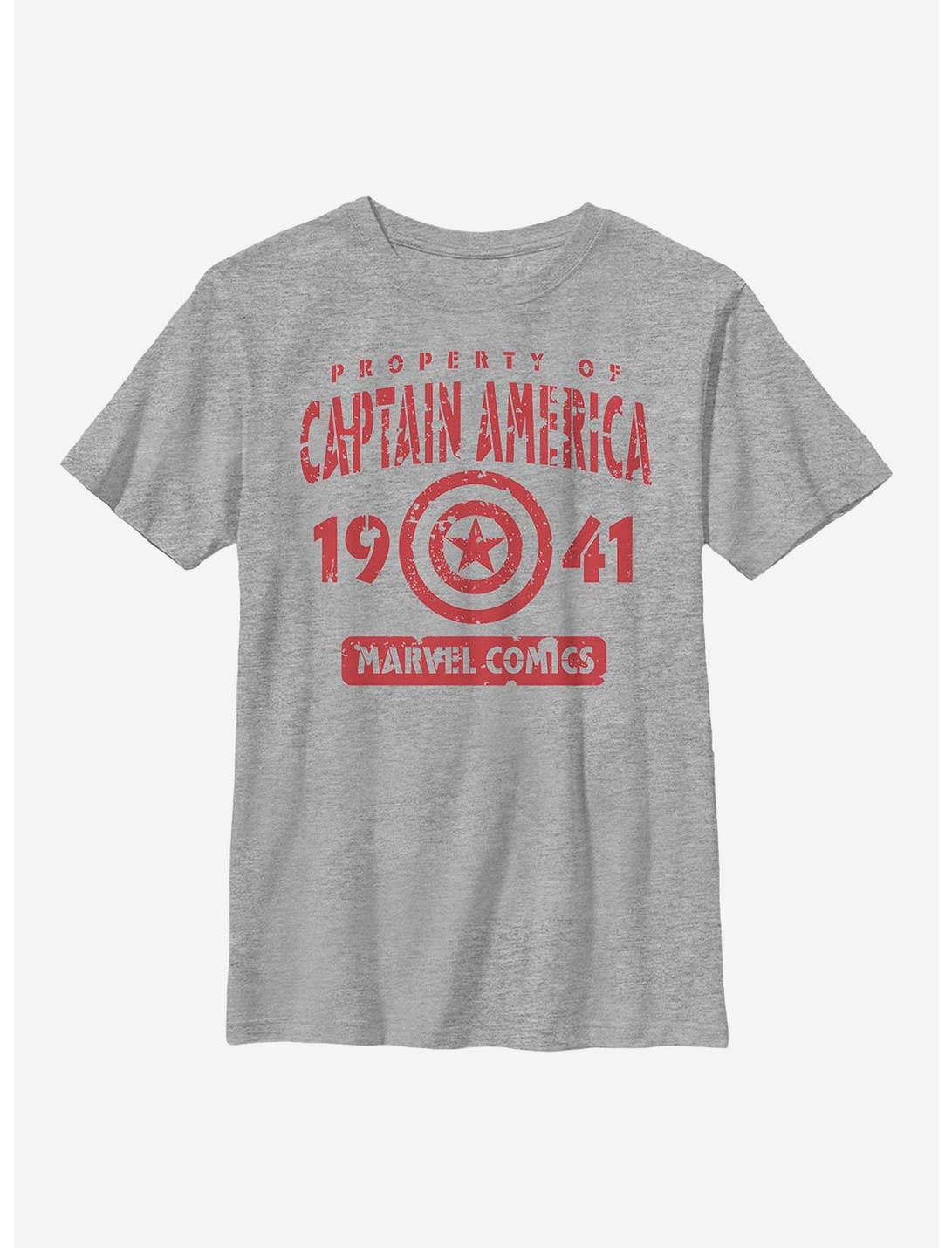 Marvel Captain America Captain's Property Youth T-Shirt, ATH HTR, hi-res