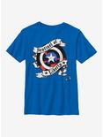 Marvel Captain America Sentinel Shield Youth T-Shirt, ROYAL, hi-res