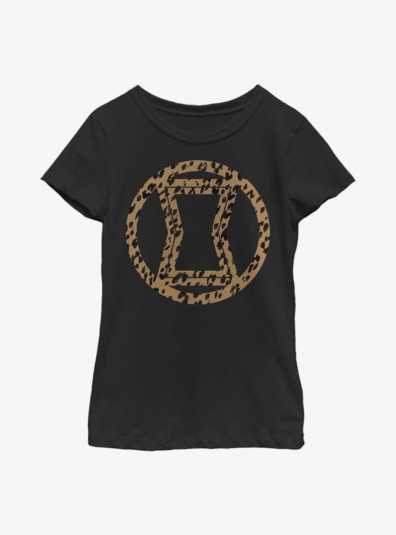 Marvel Black Widow Icon Leopard Fill Youth Girls T-Shirt, , hi-res