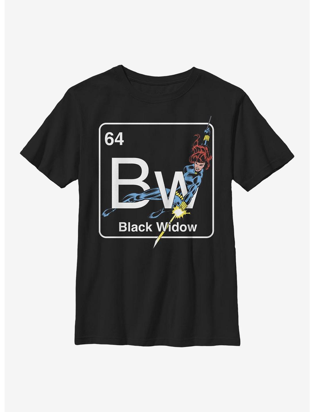 Marvel Black Widow Periodic Black Widow Youth T-Shirt, BLACK, hi-res