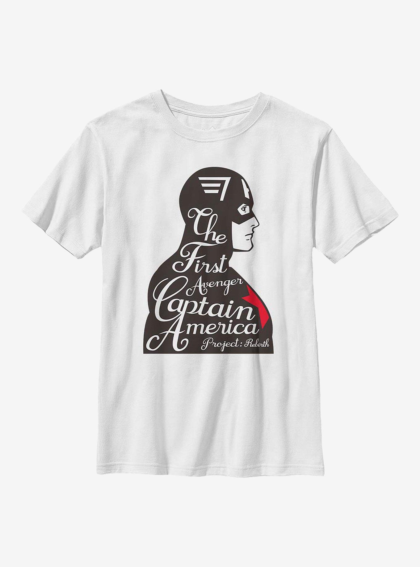 Marvel Captain America First Avenger Youth T-Shirt, WHITE, hi-res