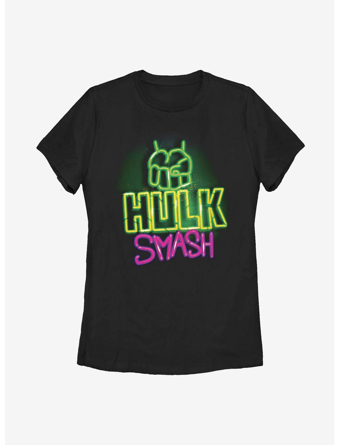 Marvel Hulk Neon Hulk Smash Womens T-Shirt, BLACK, hi-res