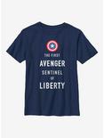 Marvel Captain America Sentinel Liberty Youth T-Shirt, NAVY, hi-res