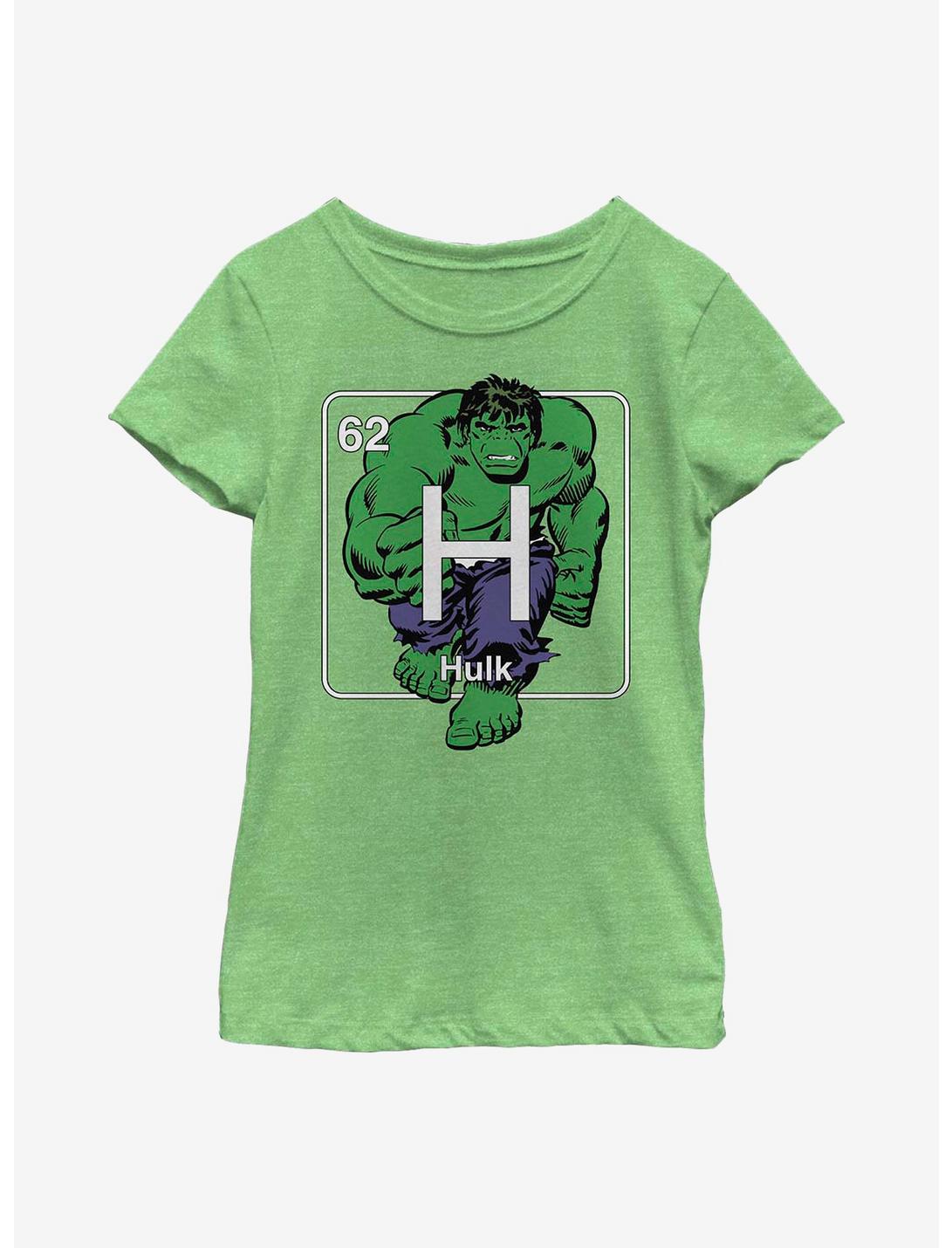 Marvel Hulk Periodic Hulk Youth Girls T-Shirt, GRN APPLE, hi-res
