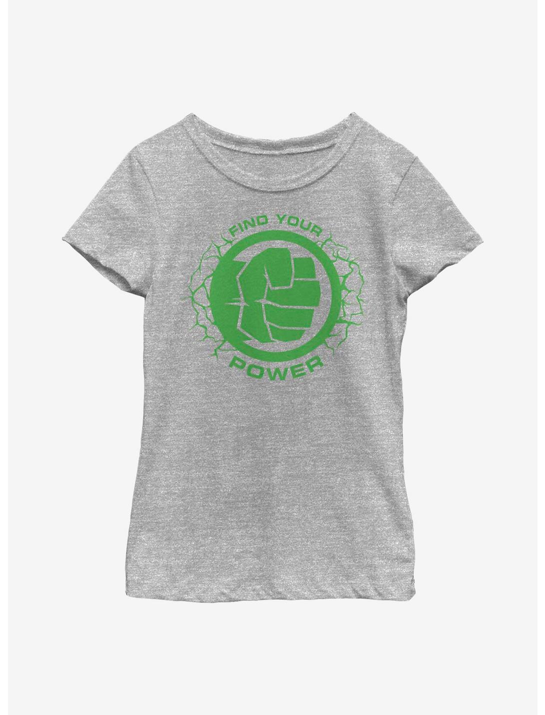 Marvel Hulk Power Of Hulk Youth Girls T-Shirt, ATH HTR, hi-res