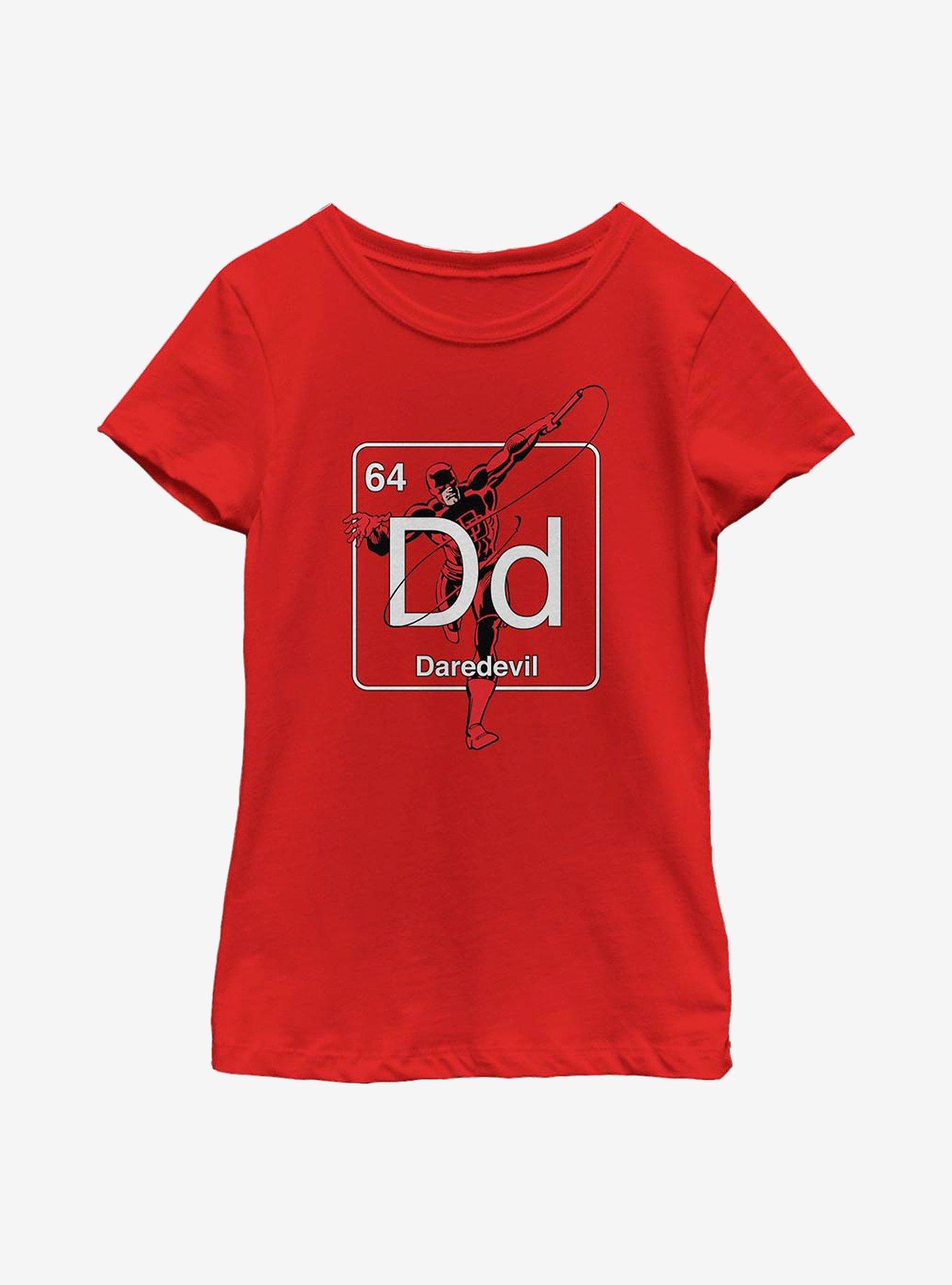 Marvel Daredevil Periodic Daredevil Youth Girls T-Shirt, RED, hi-res