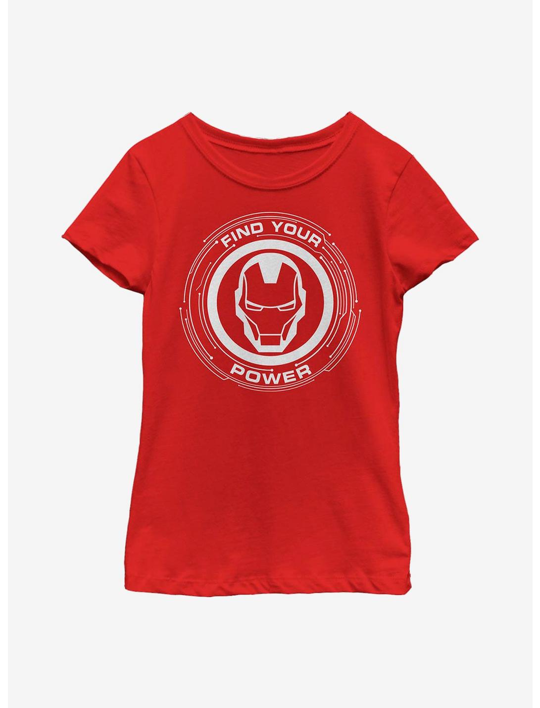 Marvel Iron Man Power Of Iron Man Youth Girls T-Shirt, RED, hi-res