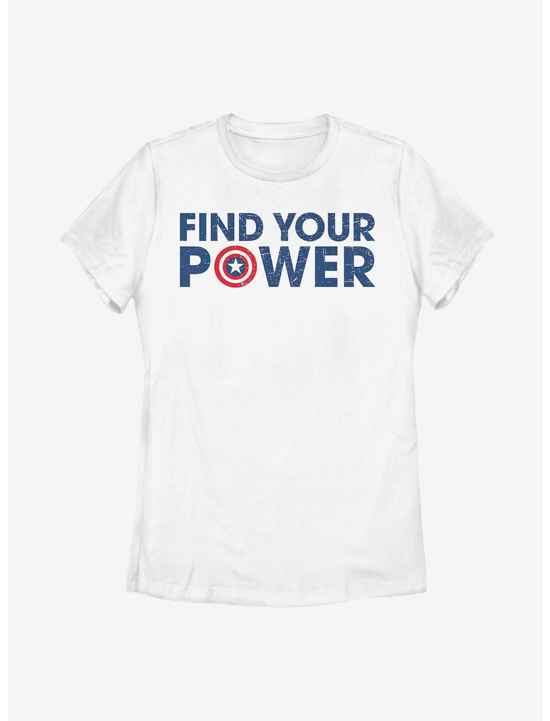 Marvel Captain America Shield Power Womens T-Shirt, WHITE, hi-res