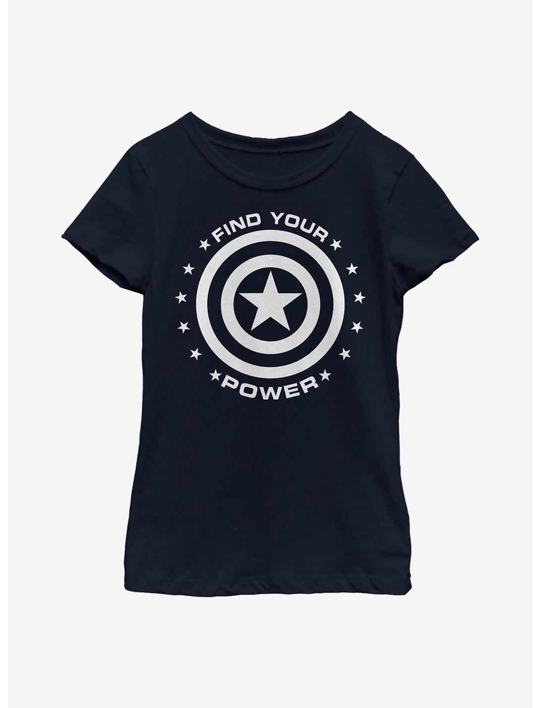 Marvel Captain America Group Easter Hunt Youth Girls T-Shirt, NAVY, hi-res