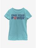 Marvel Captain America Marvel Easter Logo Youth Girls T-Shirt, TAHI BLUE, hi-res
