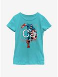 Marvel Captain America Periodic Captain Youth Girls T-Shirt, TAHI BLUE, hi-res