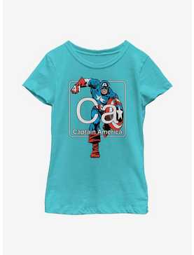 Marvel Captain America Periodic Captain Youth Girls T-Shirt, , hi-res