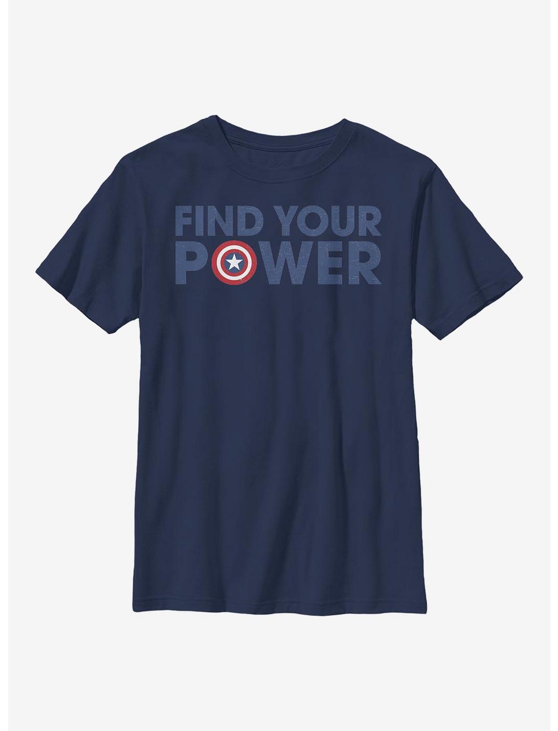 Marvel Captain America Shield Power Youth T-Shirt, NAVY, hi-res
