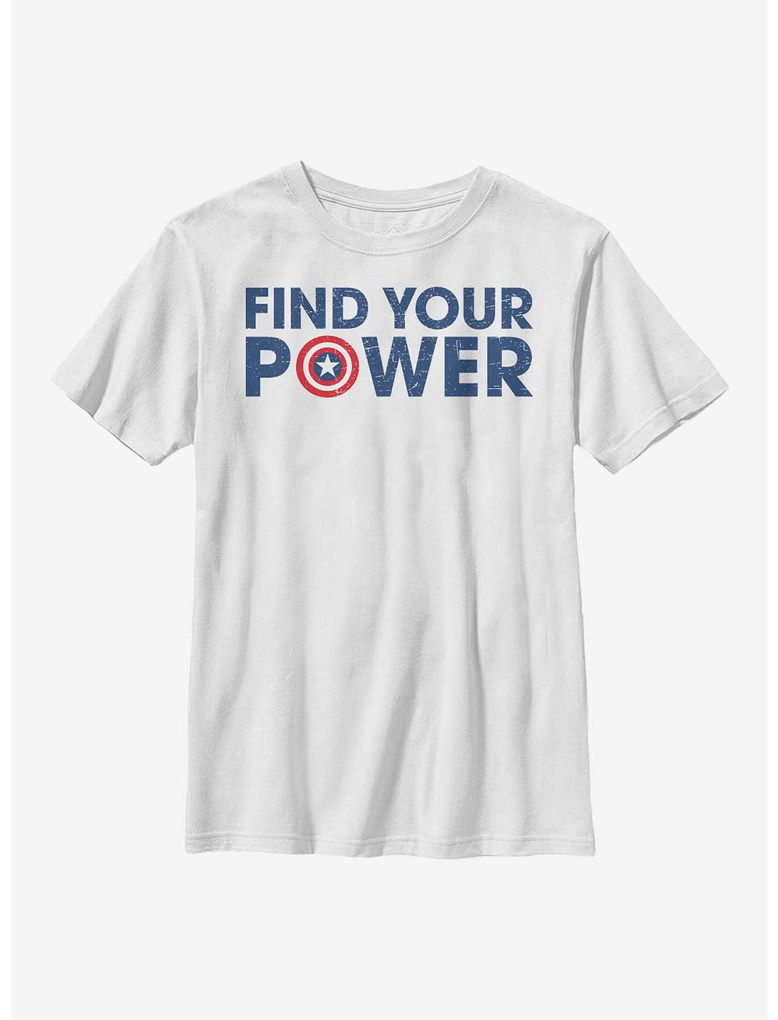 Marvel Captain America Shield Power Youth T-Shirt, WHITE, hi-res