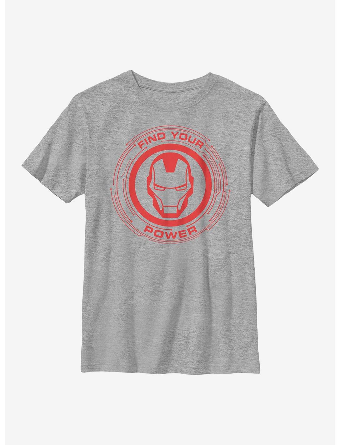 Marvel Iron Man Power Of Iron Man Youth T-Shirt, ATH HTR, hi-res