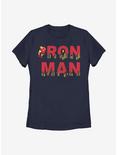 Marvel Iron Man Halftone Womens T-Shirt, NAVY, hi-res