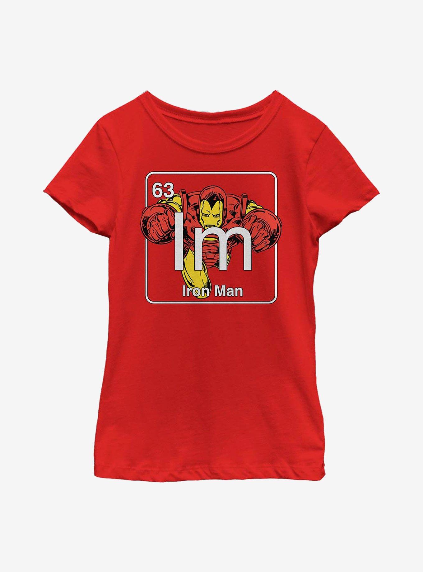 Marvel Iron Man Periodic Iron Man Youth Girls T-Shirt, , hi-res