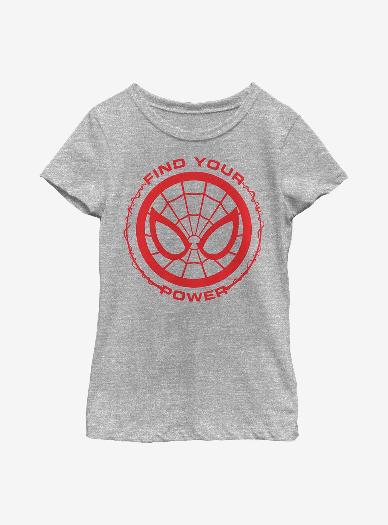 Marvel Spider-Man Spider Power Youth Girls T-Shirt, ATH HTR, hi-res view 1
