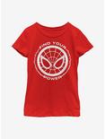 Marvel Spider-Man Spider Power Youth Girls T-Shirt, RED, hi-res