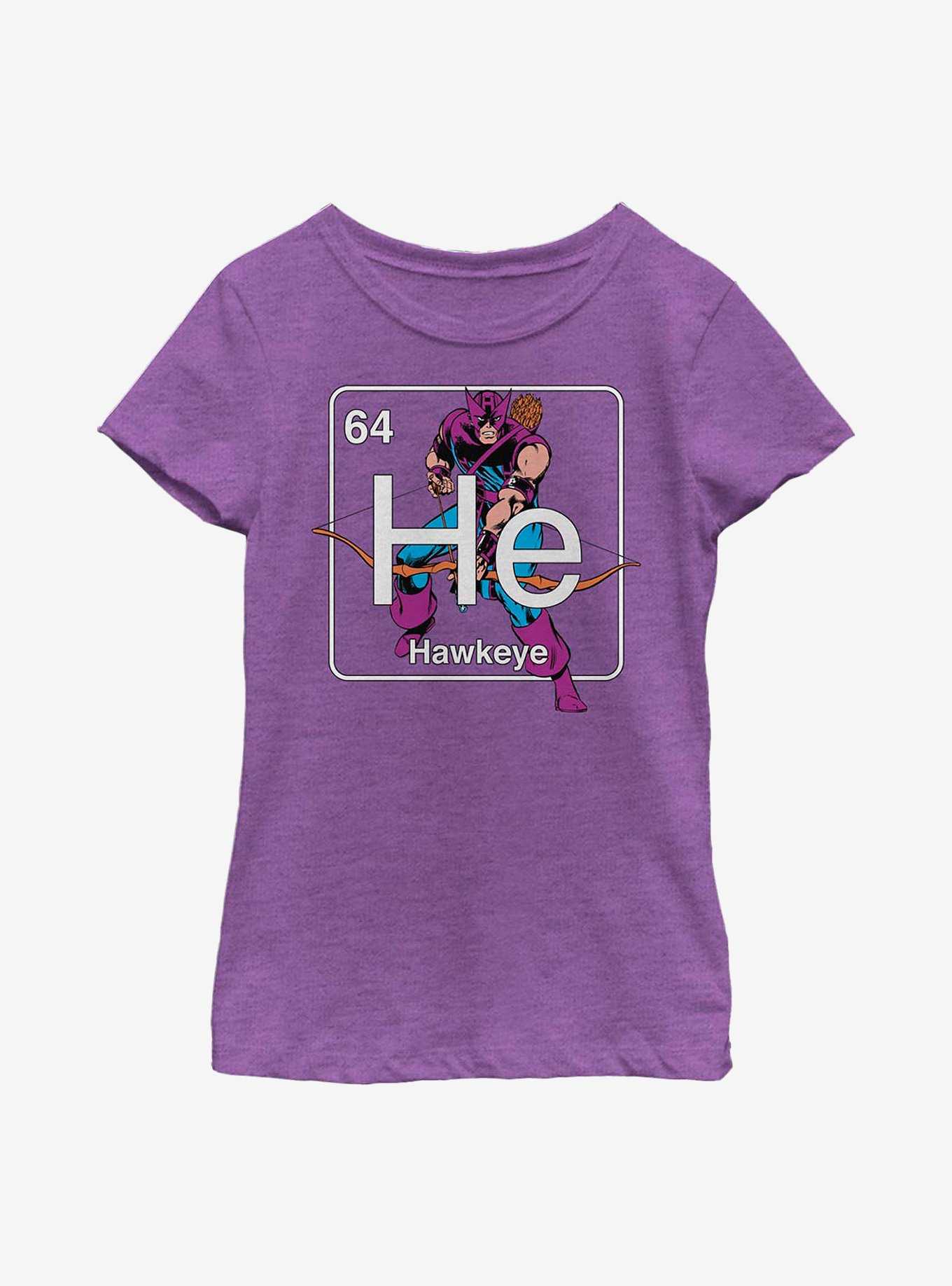 Marvel Hawkeye Periodic Hawkeye Youth Girls T-Shirt, , hi-res