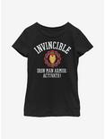 Marvel Iron Man Invincible Iron Youth Girls T-Shirt, BLACK, hi-res