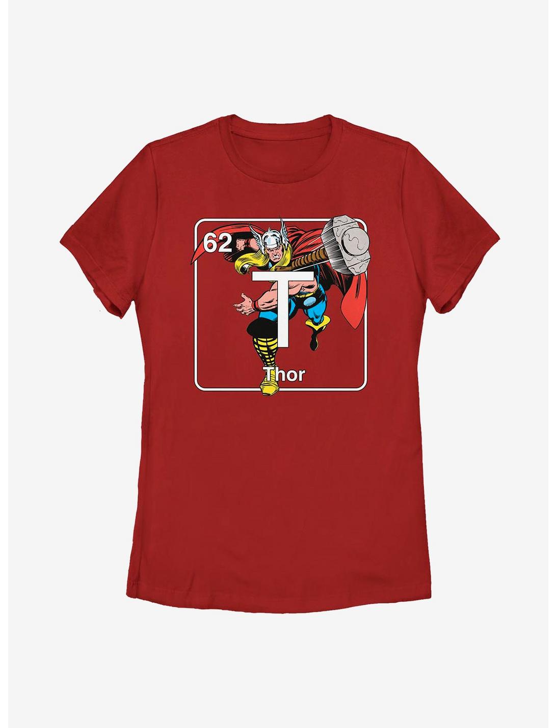 Marvel Thor Periodic Thor Womens T-Shirt, RED, hi-res