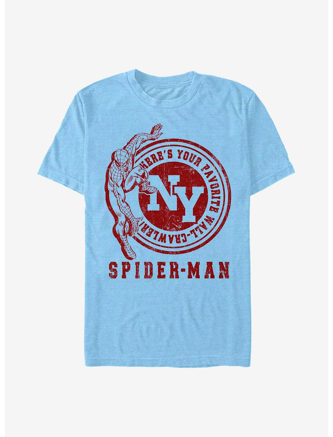 Marvel Spider-Man Wall Crawler T-Shirt, LT BLUE, hi-res