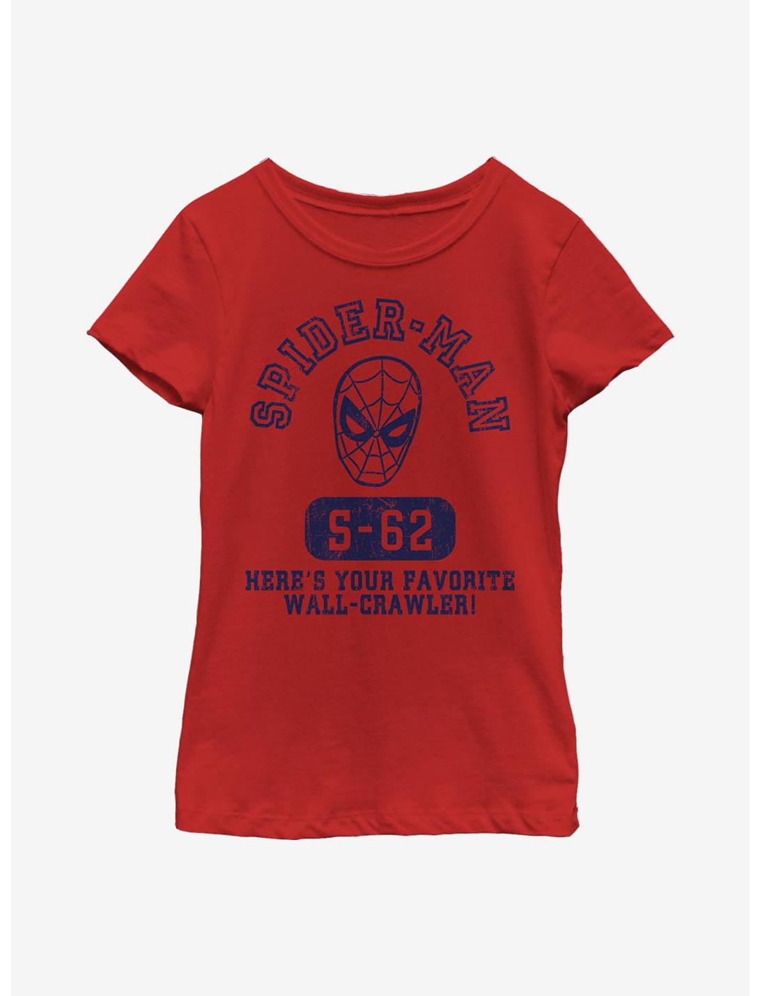 Marvel Spider-Man Favorite Crawler Youth Girls T-Shirt, RED, hi-res
