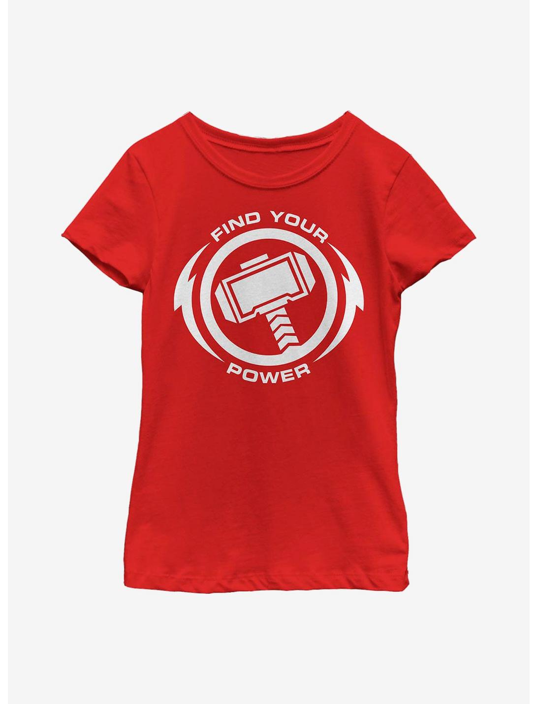 Marvel Thor Power Youth Girls T-Shirt, RED, hi-res