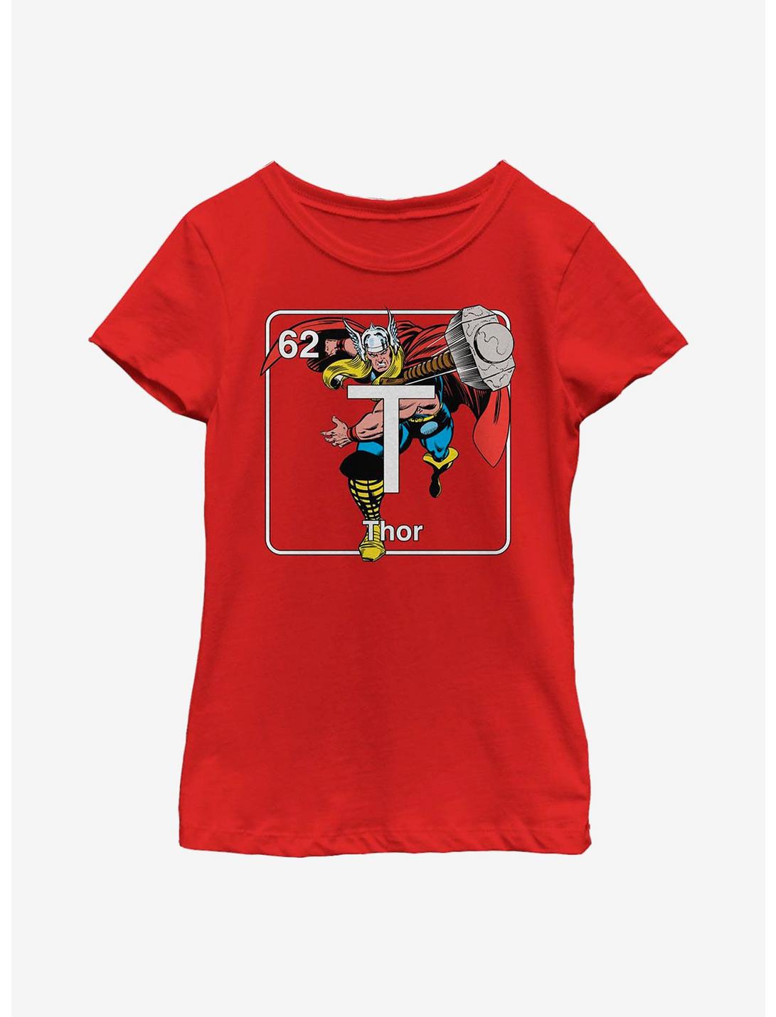 Marvel Thor Periodic Thor Youth Girls T-Shirt, RED, hi-res