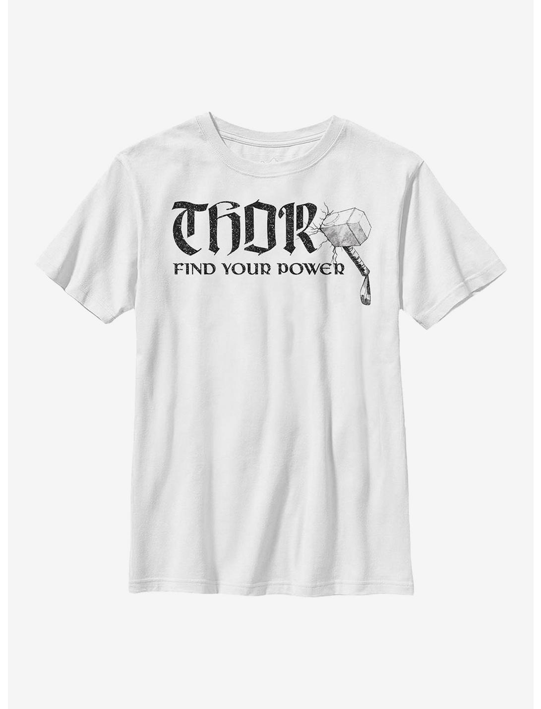 Marvel Thor Power Of Thor Youth T-Shirt, WHITE, hi-res
