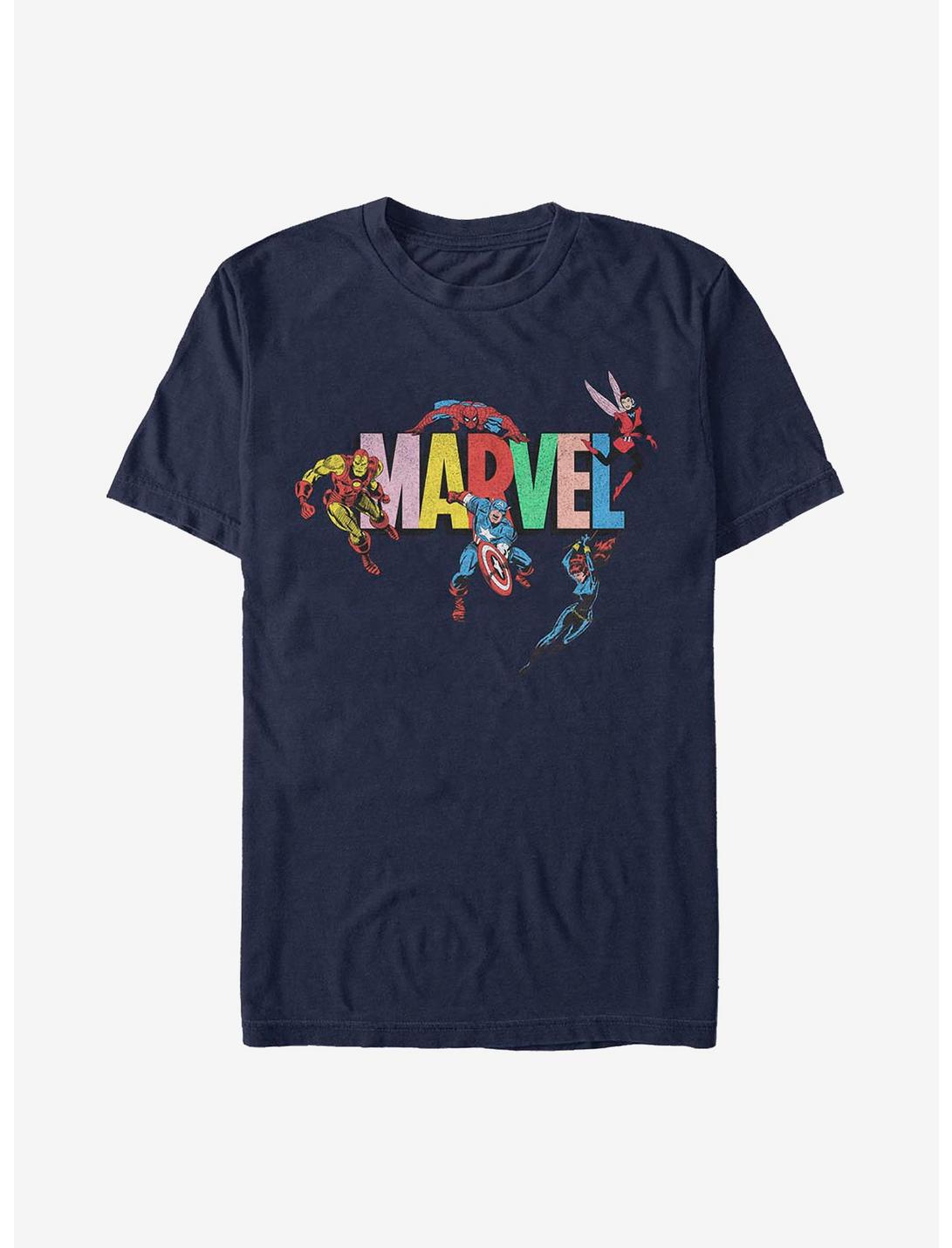 Marvel Avengers Logo Ensemble T-Shirt, NAVY, hi-res