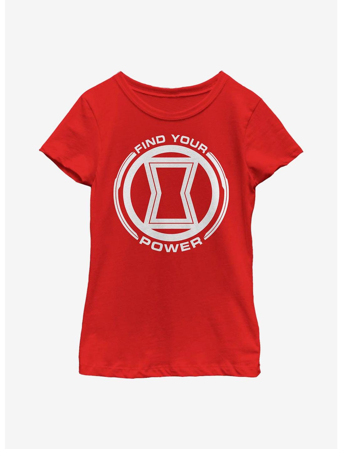 Marvel Black Widow Power Of Black Widow Youth Girls T-Shirt, RED, hi-res