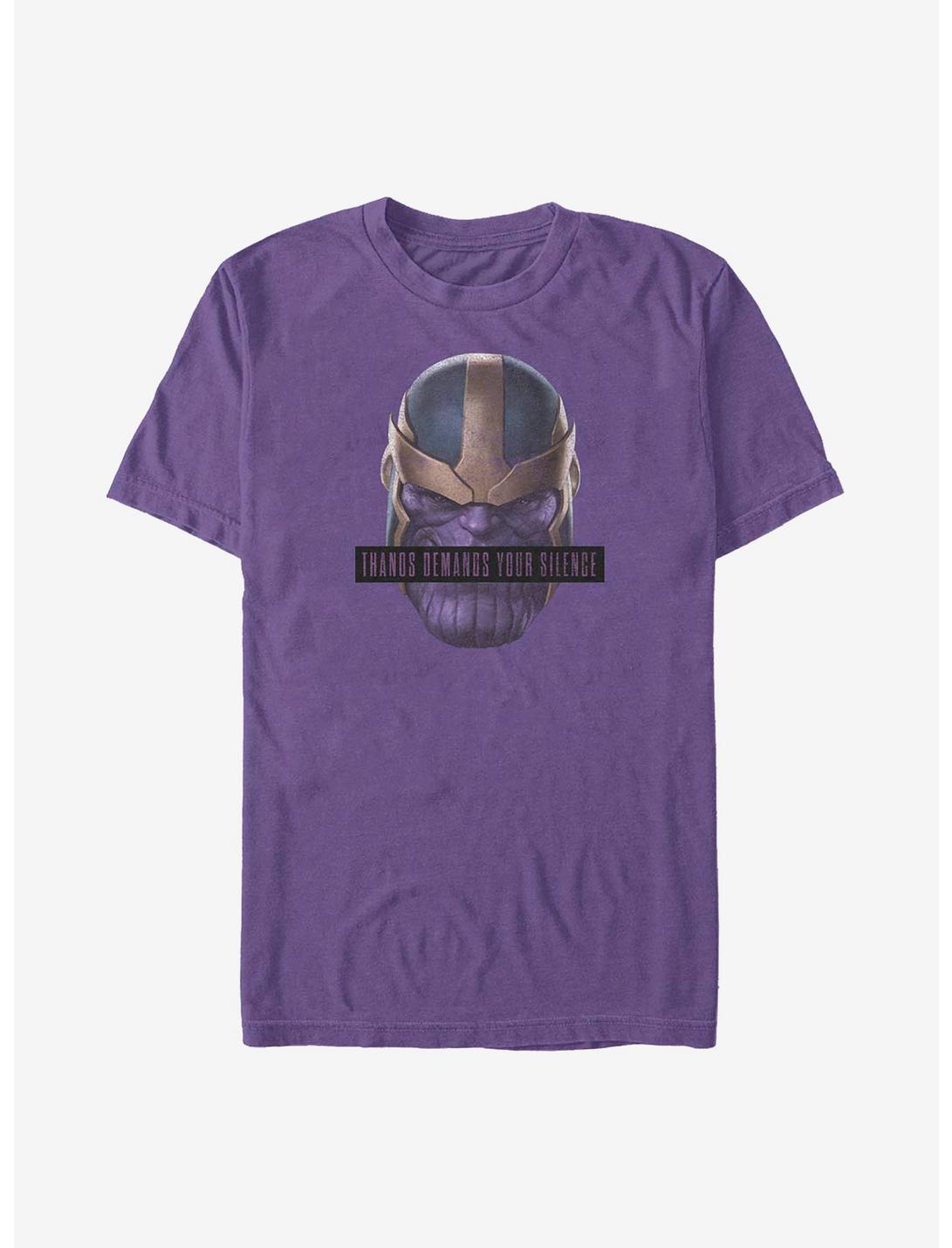Marvel Avengers Thanos Demands Silence T-Shirt, PURPLE, hi-res