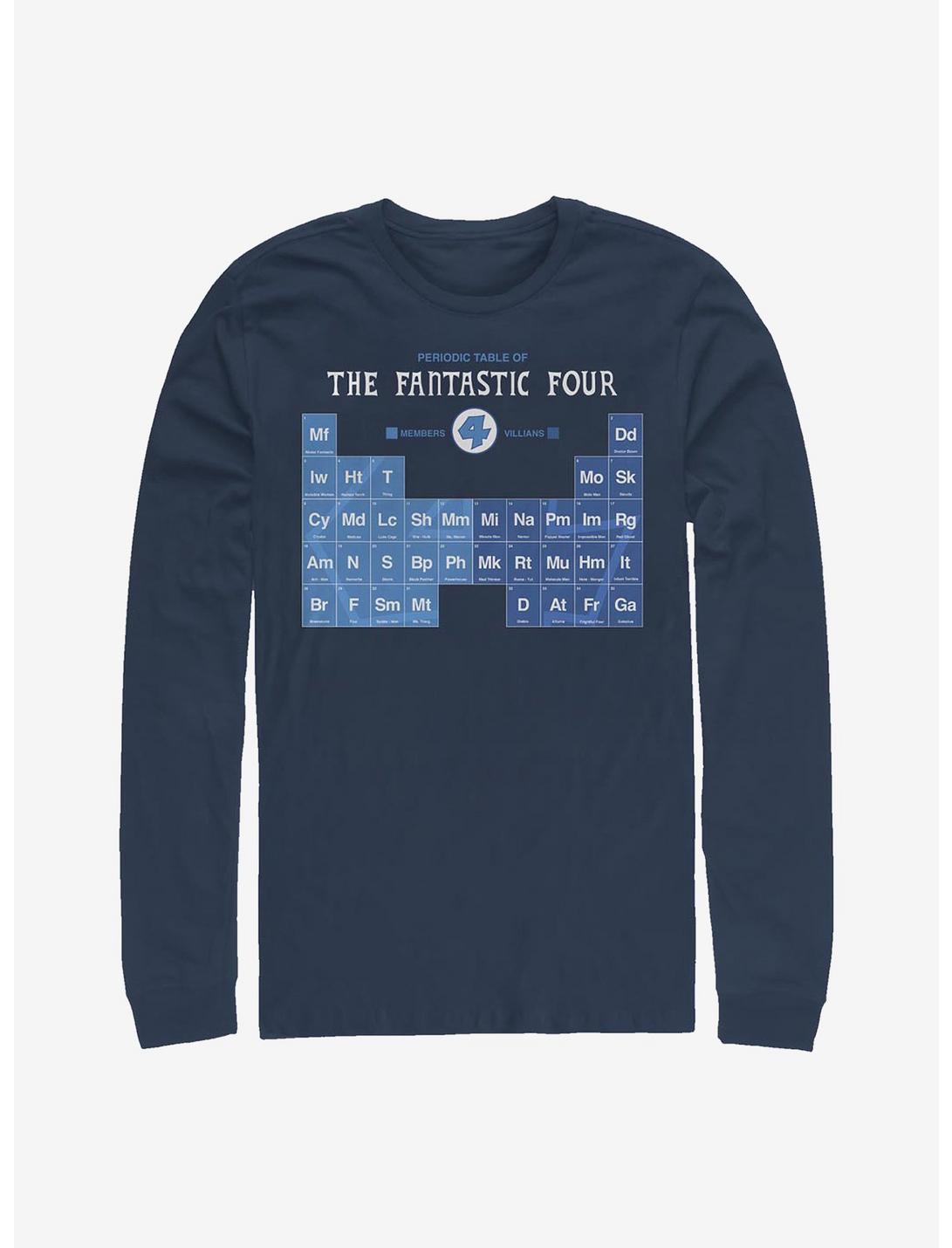 Marvel Fantastic Four Periodic FF Long-Sleeve T-Shirt, NAVY, hi-res